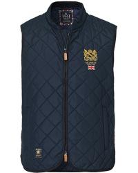 Morris Trenton Quilted Vest Old Blue