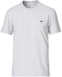 Lacoste Crew Neck T-Shirt Silver Chine