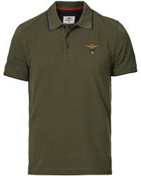 Aeronautica Militare Garment Dyed Cotton Polo Green