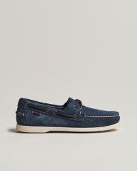 Sebago Docksides Suede Boat Shoe Blue Navy