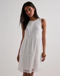 Pieces - Hvid - Pcclara Sl Dress Wvn Bc