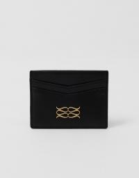 Malina - Sort - Monogram Leather Card Holder