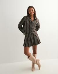 Pieces - Brun - Pcjamie Ls Loose Shirt Wvn D2D Pp