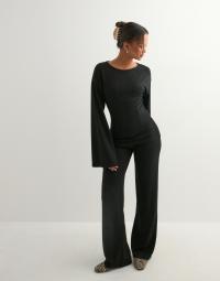 Nelly - Sort - Luxury Wide Sleeve Sweat