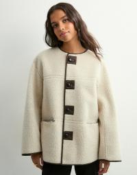 Pieces - Beige - Pcjulie Reversible Teddy Brushed Ja