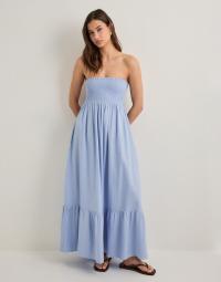 Vero Moda - Blå - Awalisa Bandeau Ankle Dress Noos