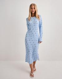 Pieces - - Pcflora Ls Midi Dress Jrs Noos Bc