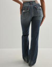True Religion - Blå - Becca Mr Bootcut Flap Sup T