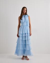 Neo Noir - Blå - Marli Solid Chiffon Dress
