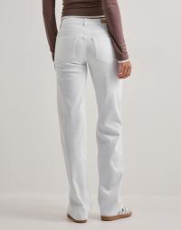Only - Hvid - Onlblush Mid Straight Dnm Dot Noos