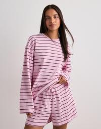 Pieces - Pink - Pcsadie Ls Barrel Sleeve Top Jrs D2