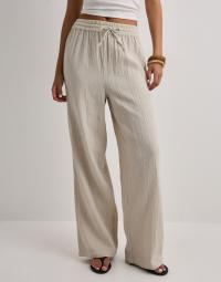 Pieces - Grå - Pcsastina Hw Wide Pants Wvn Bc