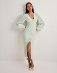 Nelly - Grøn - Smock Detail dress