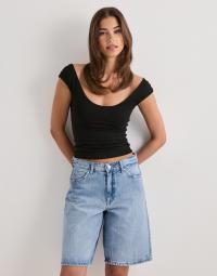 Only - Blå - Onlsonny Hw Wide Dnm Shorts NAS843