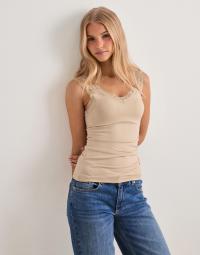Pieces - Beige - Pcbarbera Lace Top Noos Bc