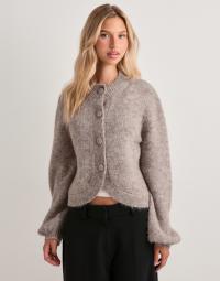 Neo Noir - Beige - Gio Fluffy Knit Cardigan