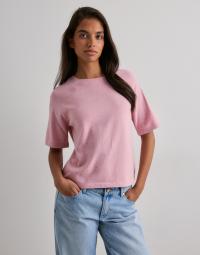 Pieces - Pink - Pcbree Ss O-Neck Knit Noos Bc