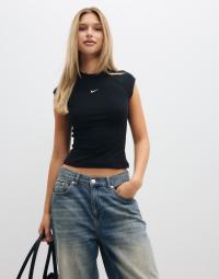 Nike - Sort - W Nsw Chill Knit Rib Ss Top