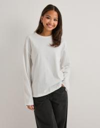 Pieces - Hvid - Pcsadie Ls Top Noos