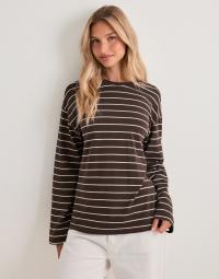 Pieces - Brun - Pcsadie Ls Top Noos