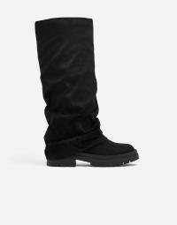 Nelly - Sort - High Shaft Scrunch Boot