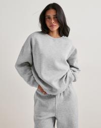 Pieces - Grå - Pcchilli Ls Loose Fit Sweat Top No