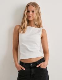 Pieces - Hvid - Pcmay Sl Boatneck Top Jrs Bc