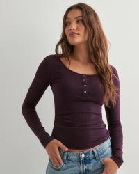 Pieces - Rød - Pckitte Ls Top Noos Bc