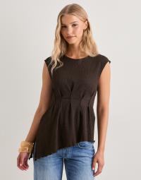 Pieces - Brun - Pcmalie Sl Asymetric Top Jrs D2D