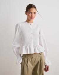 Nelly - Hvid - Favorite Smock Blouse