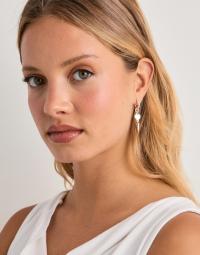 BOW19 - Sølv - Heart Drop Earring