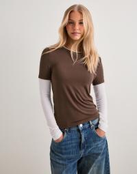 Pieces - Brun - Pcamio Ls Layering Top Jrs