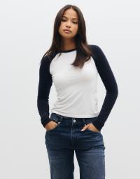Pieces - Hvid - Pcannalina Ls O-Neck Top Jrs D2D