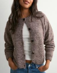 Vero Moda - Brun - Vmnovah Ls O-Neck Button Cardi Ga N