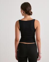 Pieces - Sort - Pcmaliva Sl V-Neck Top Jrs Noos Bc