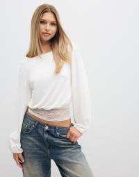 Nelly - Hvid - Waist Focus Lace Top