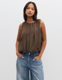 Pieces - Brun - Pcjilia Sl Balloon Top Wvn D2D