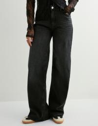 Pieces - Sort - Pcsilke Mw Wide Jeans Bl Noos Bc