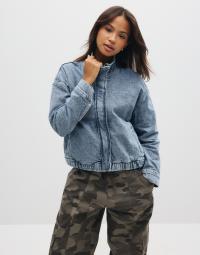 Pieces - Blå - Pcgrace Funnel Jacket Dnm D2D