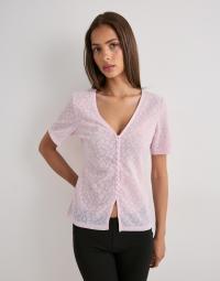 Pieces - Pink - Pcbaisy Ss Cardigan Jrs Bc