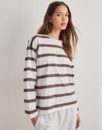Pieces - Brun - Pcmila Ls Loose Tee Jrs Noos Bc