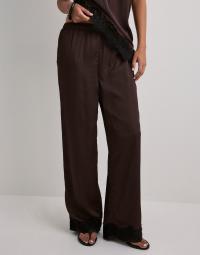 Pieces - Brun - Pcariel Hw Wide Lace Pants D2D Pp