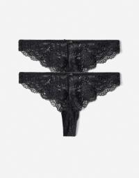 Nelly - Sort - Half Thong 2-Pack