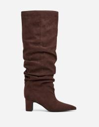 Nelly - Brun - Scrunch Pointy Block Boot