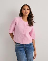 Pieces - Pink - Pcsilly Ss O-Neck Knit Cardigan Noo