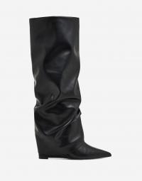 Nelly - Sort - Folded Shaft Noir Boot