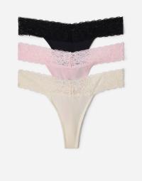 Nelly - Sort - Lovely Feels Thong 3-pack