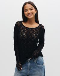 Pieces - Sort - Pchazel Ls Lace Top Jrs Noos Bc