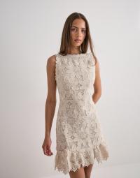 Malina - Beige - Miranda Ruffled Guipure Lace M