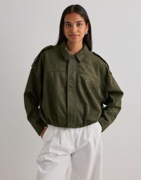 Only - Grøn - Onlmoon-Stina Faux Suede Bomber Pnt